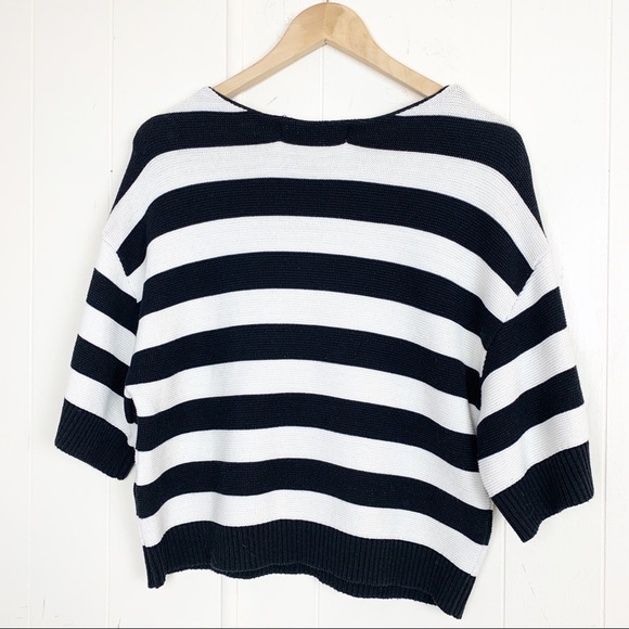 Zara knit black & white boxy cropped - Picture 2 of 3